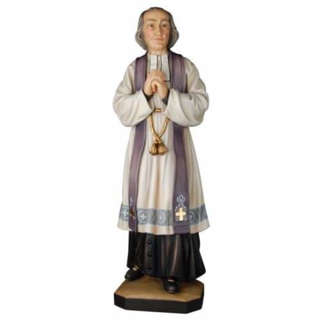 Cure D'ars Bois Sculpté 20 Cm Couleur