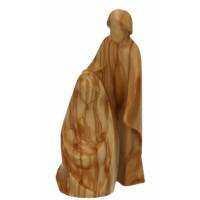 Houtsnijwerk H Familie / 2 Delig 18 Cm / Natuur-Olijvenhout 