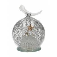 Boule De Noel 8 Cm Verre -Nativité-Lumiere