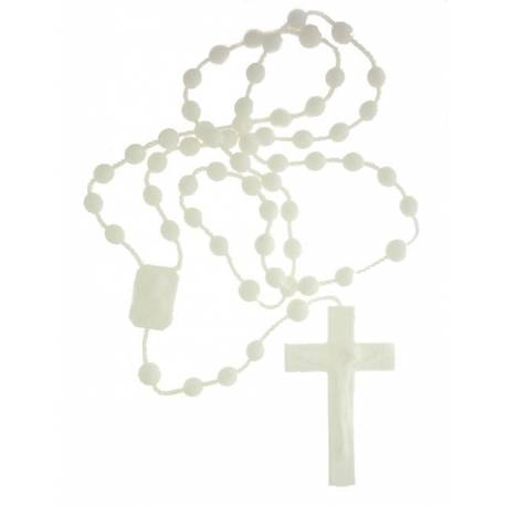 Chapelet sur nylon - Blanc