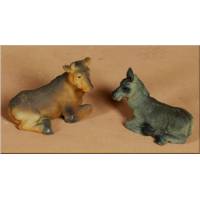 Ane + Boeuf Pour Personnages De 10 Cm