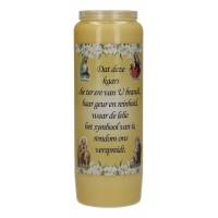Neuvaine / jaune / parfum de lys / texte néerlandais "pureté"
