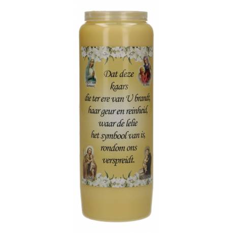 Noveenkaars / geel / leliegeur "reinheid" 