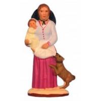 Santon Gateau 7 Cm Femme A L'enfant