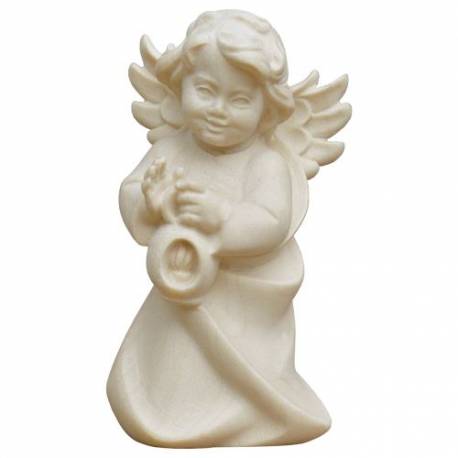 Houtsnijwerk Engel Met Klaver 6 Cm/Lantaarn 