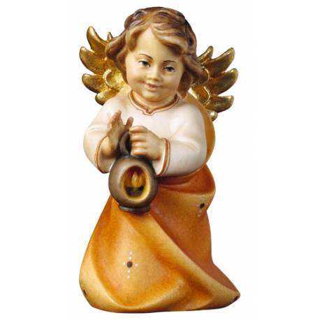 Houtsnijwerk Engel Met Lantaarn 6 Cm/Gekleurd 