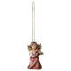 Houtsnijwerk Engel Met Viool-Om Te Hangen-6 Cm/Gekleurd 