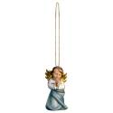 Houtsnijwerk Engel Biddend-Om Te Hangen-6 Cm/Blauw 