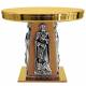 Sokkel 4 Evangelisten Metaal B. 14x14 Cm H17 Cm Diam D. 22 Cm 