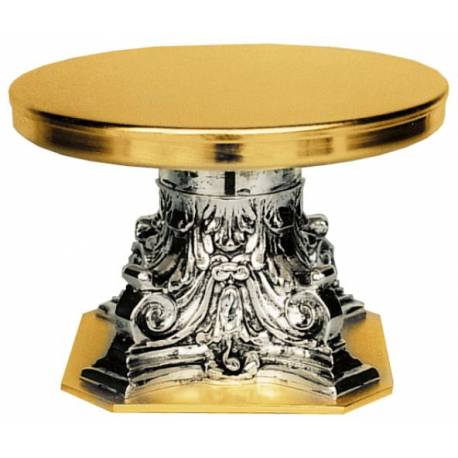 Socle Métal Base 16x16 Cm H 15 Cm Diam P. 22 Cm