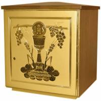 Tabernacle 25.5x25.5 Cm P 22 Cm Revetement Bois