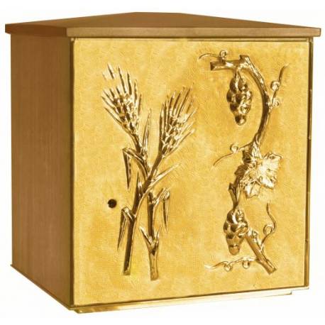 Tabernacle 25.5x25 Cm P 22 Cm Revetement Bois