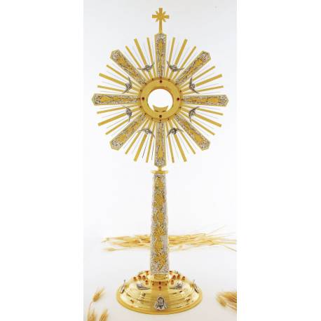 Ostensoir – Reliquaire H 90 Cm Diam Rayons 44 Cm Diam Int 9 Cm