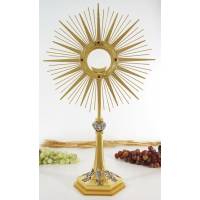 Ostensoir – Reliquaire H 65 Cm Diam Rayons 36 Cm Diam Int 9 Cm