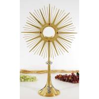 Ostensoir – Reliquaire H 65 Cm Diam Rayons 36 Cm Diam Int 9 Cm