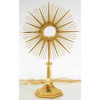Ostensoir – Reliquaire H 65 Cm Diam Rayons 36 Cm Diam Int 9 Cm