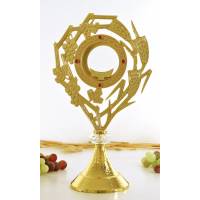 Ostensoir – Reliquaire H 36 Cm Diam Rayons 21 Cm Diam Int 8.5 Cm
