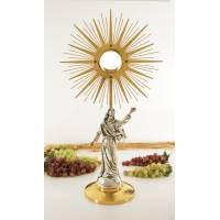 Ostensoir – Reliquaire H 66 Cm Diam Rayons 35 Cm Diam Int 8.5 Cm