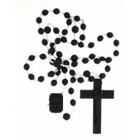 Chapelet sur nylon - Noir