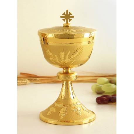 Ciborie H 23 Cm Diam 12 Cm Verguld 