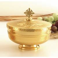 Ciborie H 12 Cm Diam 14 Cm Verguld 