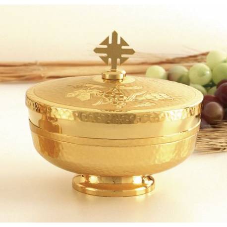 Ciborie H 12 Cm Diam 14 Cm Verguld 