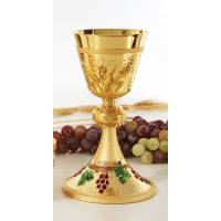 Kelk H 19 Cm Diam 9.5 Cm Verguld + Email 