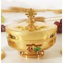 Ciborie H 13 Cm Diam 16 Cm Verguld + Email 