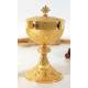 Ciborie H 23 Cm Diam 12 Cm Verguld 