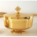 Ciborie H 12 Cm Diam 14 Cm Verguld 