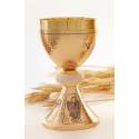 Kelk H 19 Cm Diam 10 Cm Verguld Rose 