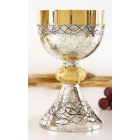 Calice H 20 Cm Diam Ouv. 11 Cm Argenté