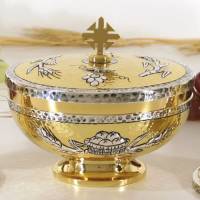 Ciboire H 13.5 Cm Diam Ouv. 16 Cm Bi-Couleur