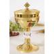 Ciborie H 22 Cm Diam 12 Cm Verguld + Email 