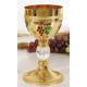 Kelk H 19 Cm Diam 10 Cm Verguld + Email 