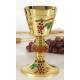 Kelk H 19 Cm Diam 9.5 Cm Verguld + Email 