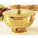Ciborie H 12.5 Cm Diam 14 Cm Verguld 