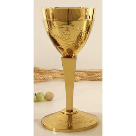 Calice H 22.5 Cm Diam Ouv. 10 Cm Doré