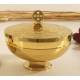 Ciborie H 12.5 Cm Diam 14 Cm Verguld 