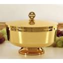 Ciborie H 13.5 Cm Diam 16 Cm Verguld 