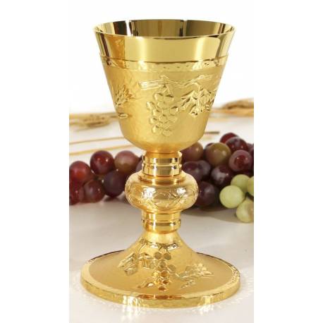 Calice H 19 Cm Diam Ouv. 9.5 Cm Doré
