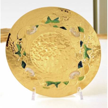 Patène Diam 18 Cm Doré + Émail