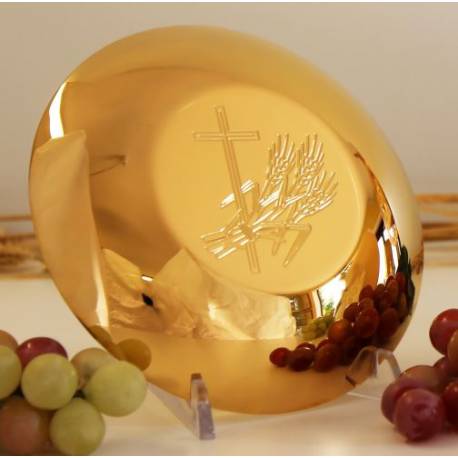 Patène Diam 15 Cm Doré + Émail