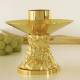Bougeoir Base Diam 9 Cm H 13 Cm Diam Bougie Cm Doré