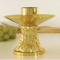 Bougeoir Base Diam 9 Cm H 13 Cm Diam Bougie Cm Doré
