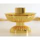Bougeoir H 12 Cm Diam Bougie 5 Cm Doré