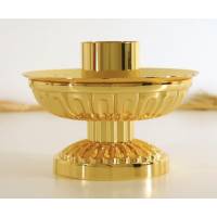 Bougeoir H 12 Cm Diam Bougie 5 Cm Doré
