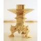 Kandelaar H 16 Cm Diam Kaars 5 Cm Verguld 