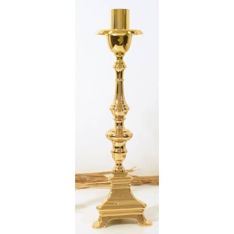 Kandelaar H 40 Cm Diam Kaars 4 Cm Verguld 