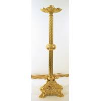 Bougeoir H 80 Cm Diam Bougie 5 Cm Doré